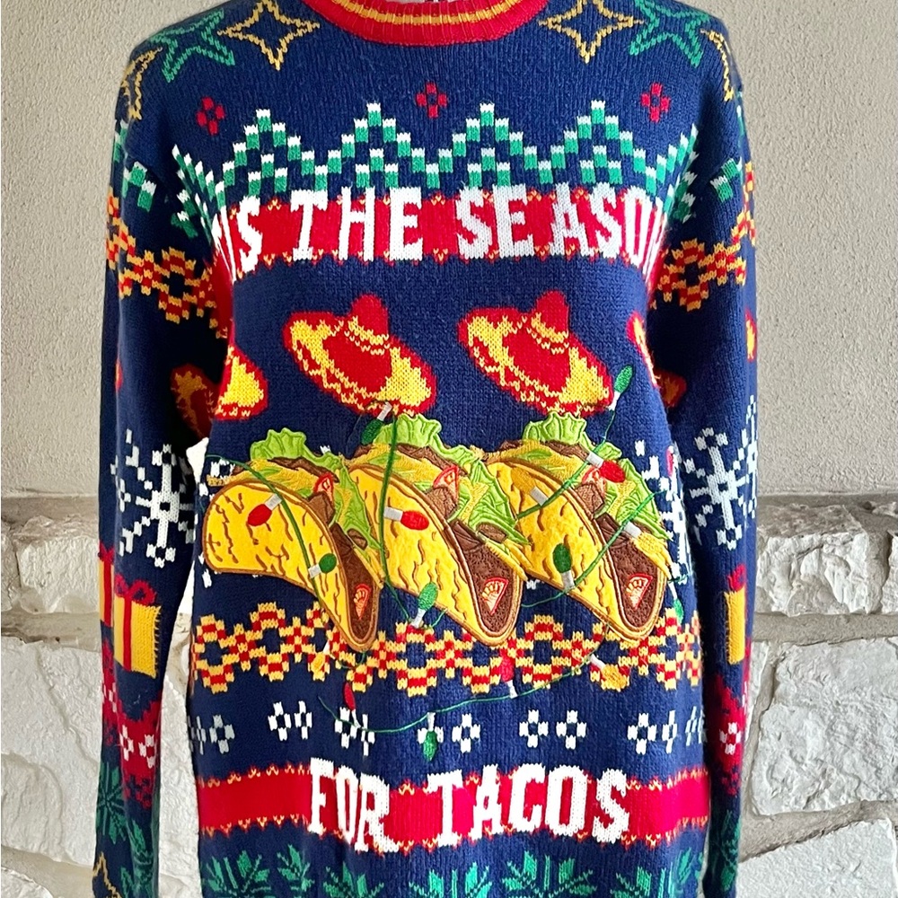 Festive Holiday Taco Ugly Sweater